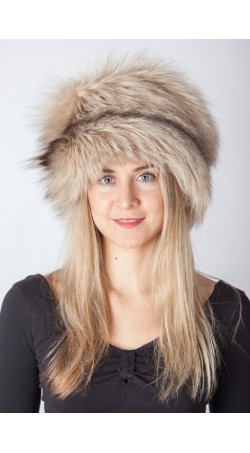 Arctic cream fox fur hat